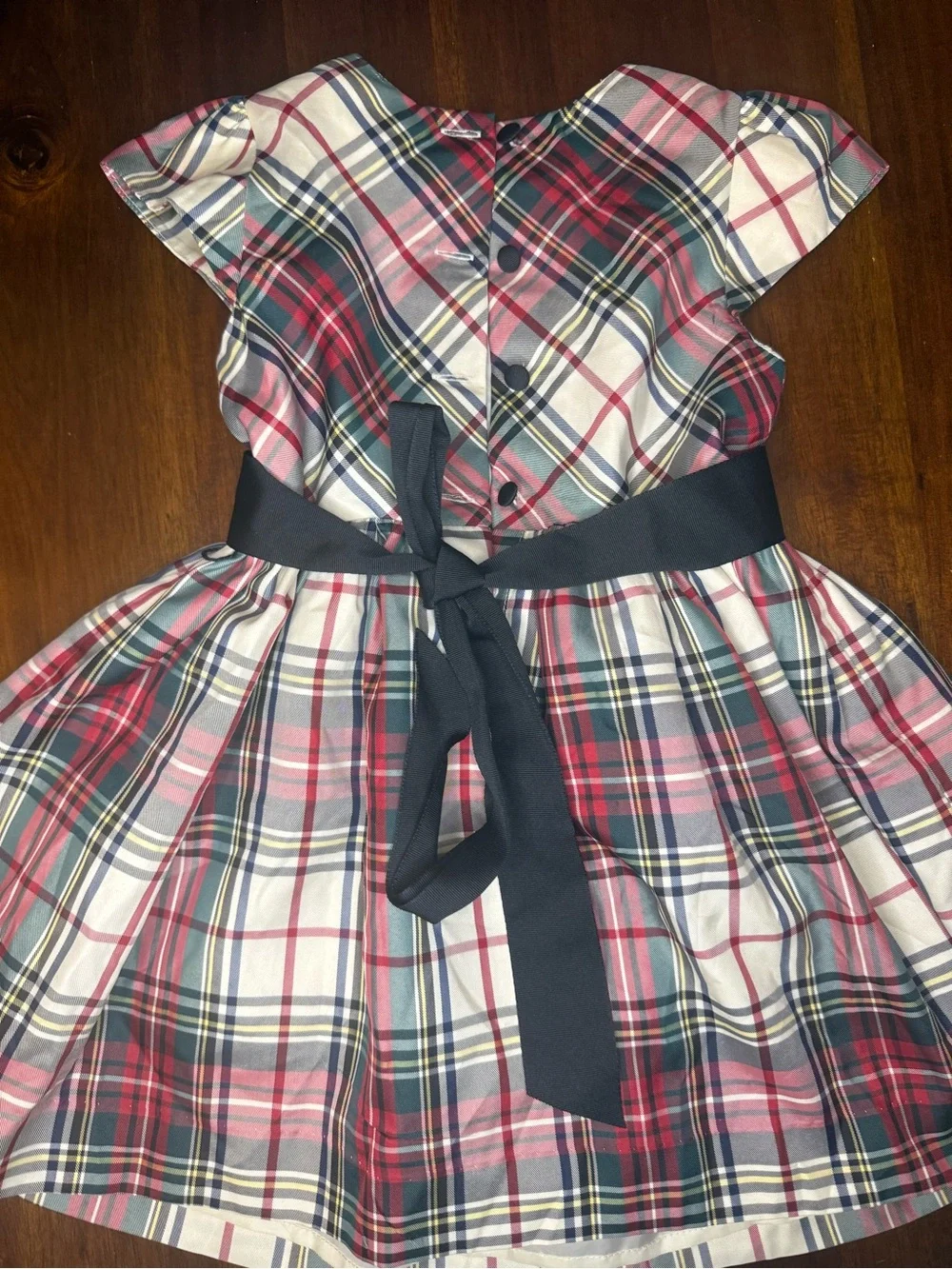 Polo Ralph Lauren Red, Navy & Cream Plaid Fit-and-Flare Dress
